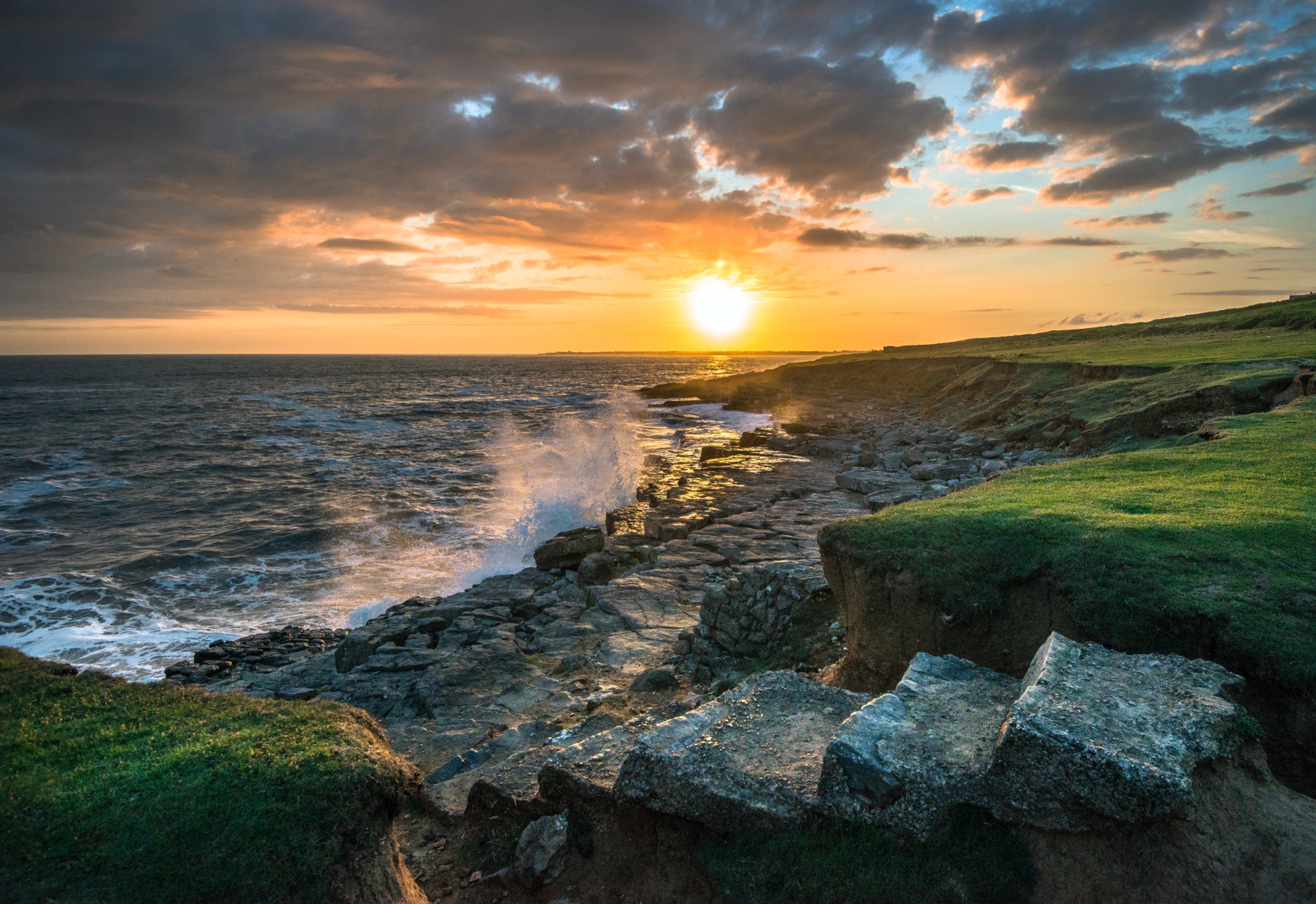 Perfect sunset at Ogmore by Sea